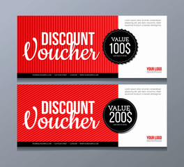 Discount Voucher Card Template.