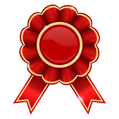 Red award badge