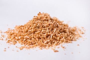 pile of rice isolated on white background