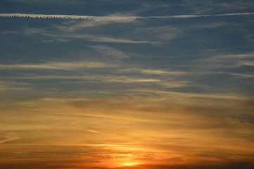 Sunset, cloudscape, sky background 