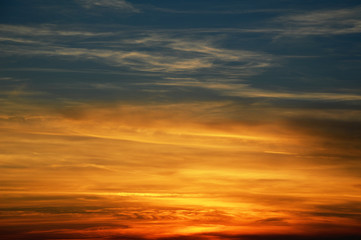 Sunset, cloudscape, sky background 