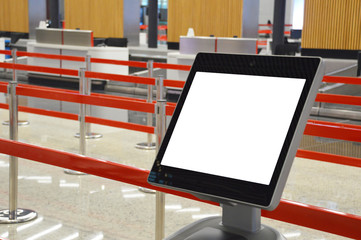 Airport online self check-in kiosk