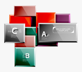 Abstract square composition for background, banner or logo