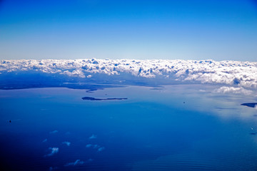 Islands of ré and Oléron from aerial view