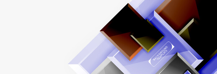 Abstract square composition for background, banner or logo