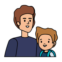 young father with son characters