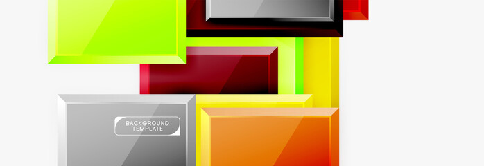 Fototapeta premium Abstract square composition for background, banner or logo