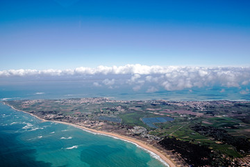 Islands of r&eacute; and Ol&eacute;ron from aerial view