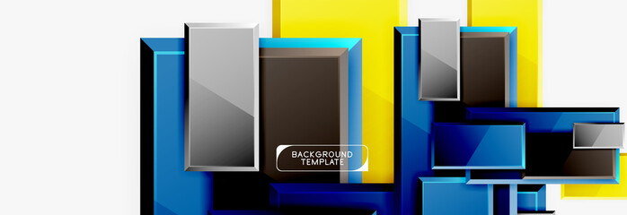 Minimal square banner abstract background