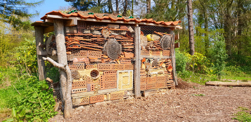 Insect hotel in the park