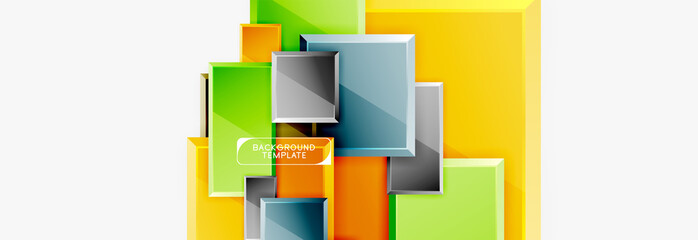 Fototapeta premium Minimal square banner abstract background