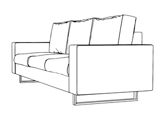 vector sketch sofa