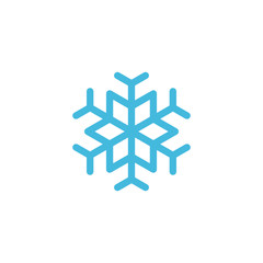 Modern Snowflakes Symbol Icon for holiday Christmas winter ornament decorations