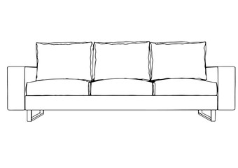 vector sketch sofa