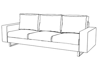 vector sketch sofa