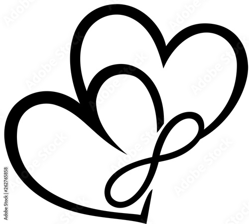 Fototapete Zwei Herzen Mit Unendlichkeitssymbol Ein Zeichen Der Ewigen Unendlichen Liebe Sehr Romantisch Geschenkidee Zum Valentinstag Muttertag Vatertag Fur Freunde Verliebte Und Familie Christine Krahl