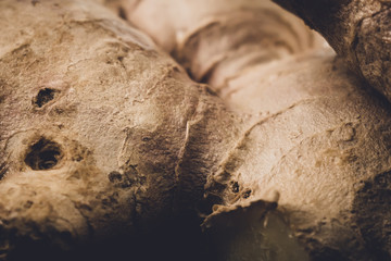 ginger root closeup