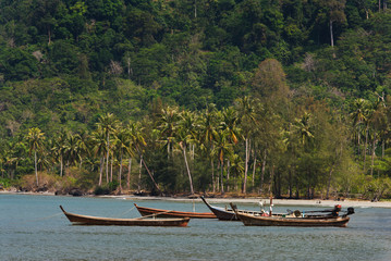 Naklejka na ściany i meble Thai Fishing Boats