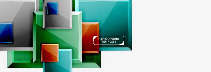 Abstract square composition for background, banner or logo