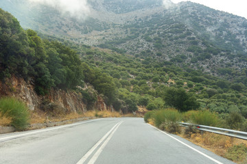 Naklejka premium Mountain roads of Crete