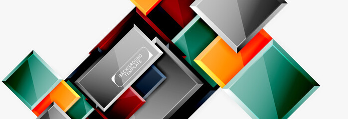 Minimal square banner abstract background