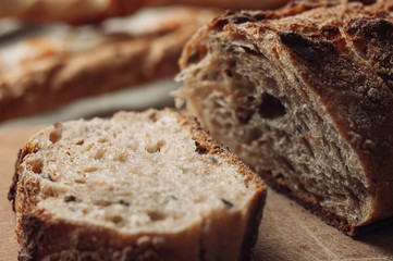 Parmesan bread on the table