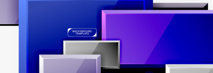 Fototapeta premium Abstract square composition for background, banner or logo