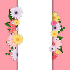 Abstract Flower Background Template. Vector Illustration