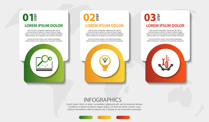 Vector infographic 3D template for three label, diagram, graph, presentation and circles. Business concept with 3 options. For content, flowchart, steps, parts, timeline, workflow, chart. EPS10