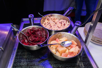 Quinoa with baked vegetables and fish