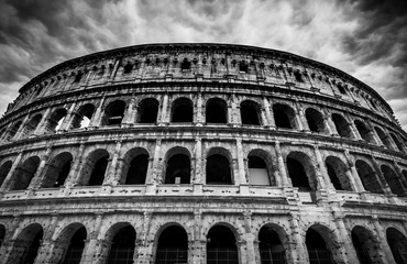 Plakat Exterior view of the ancient Roman Colloseum in Rome