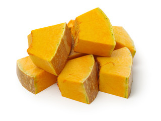 Orange pumpkin on white background