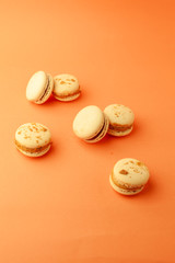  handmade macaron on beautiful background