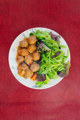 Traditional delicious couscous beef balls