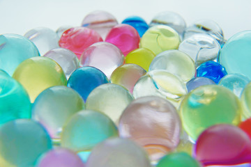 Beautiful abstract background with colorful hydrogel balls