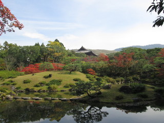 秋の依水園
