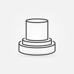 Fiber optic vector minimal concept outline icon or design element