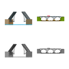 Vector design of connection and design symbol. Collection of connection and side stock symbol for web.