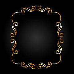 Golden elegant frame