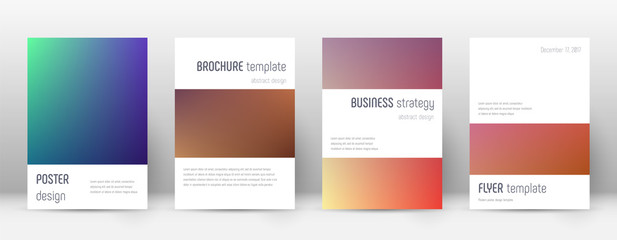 Flyer layout. Minimalistic bold template for Broch