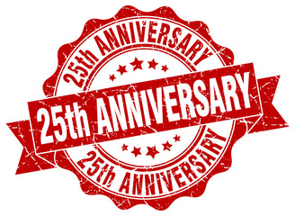 Obraz premium 25th anniversary stamp. sign. seal