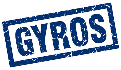 Fototapeta premium square grunge blue gyros stamp