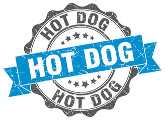 hot dog stamp. sign. seal