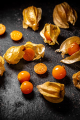 Fresh organic physalis fruit