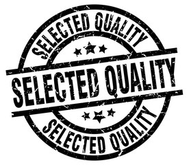 selected quality round grunge black stamp