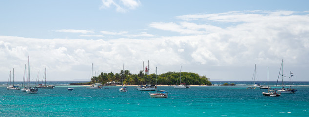 Obraz na płótnie Canvas Panorama ilet du Gosier Grande Terre Guadeloupe France