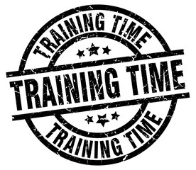training time round grunge black stamp