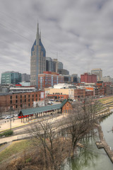 Vertical view of the Nashville, Tennessee city center