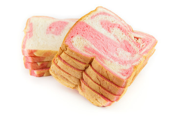 sliced pink bread