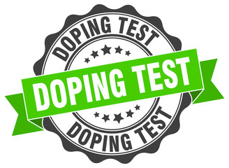 doping test stamp. sign. seal